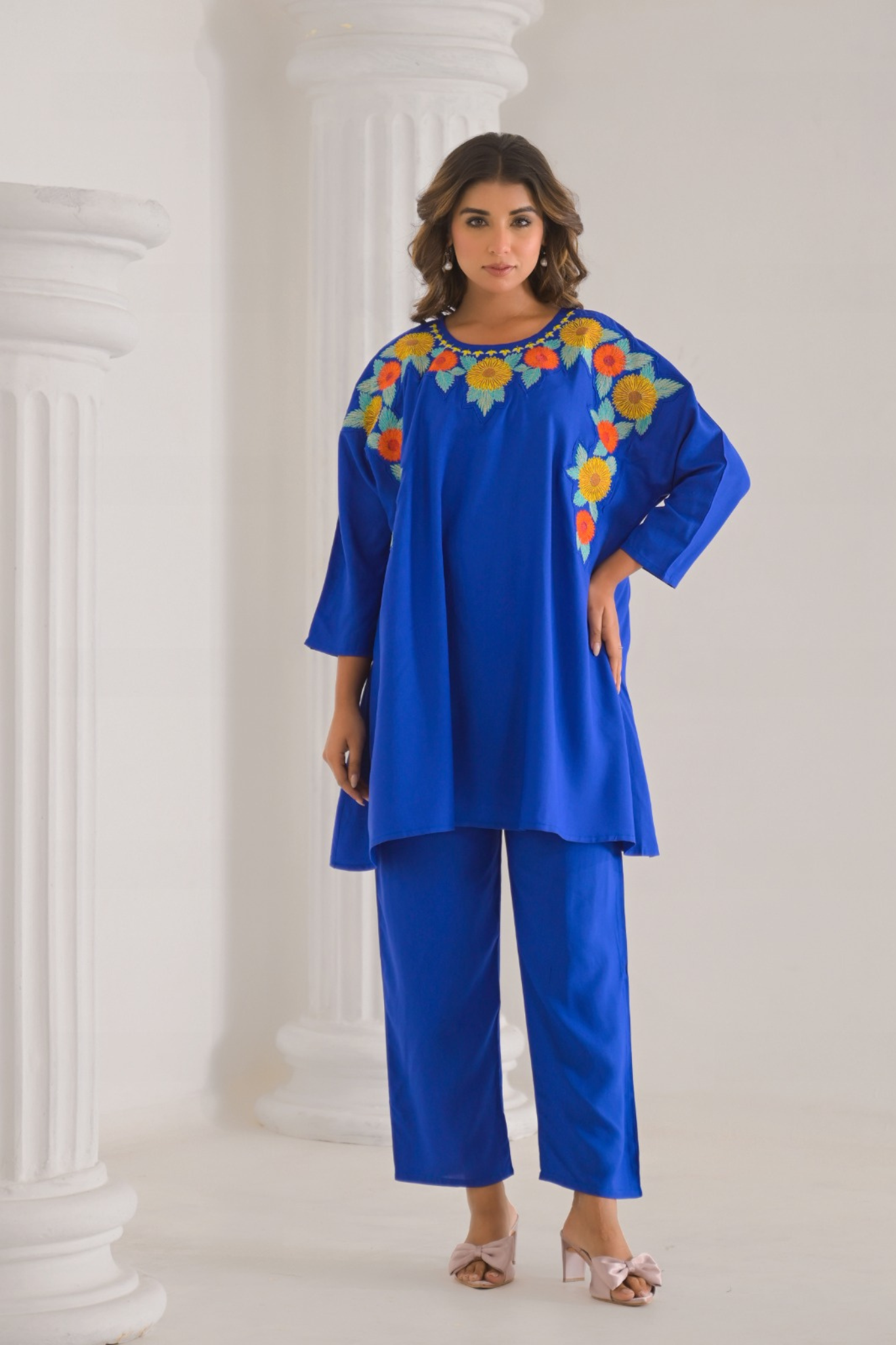 Pure Cotton Kurta Kurta Set Stitched with Thread work